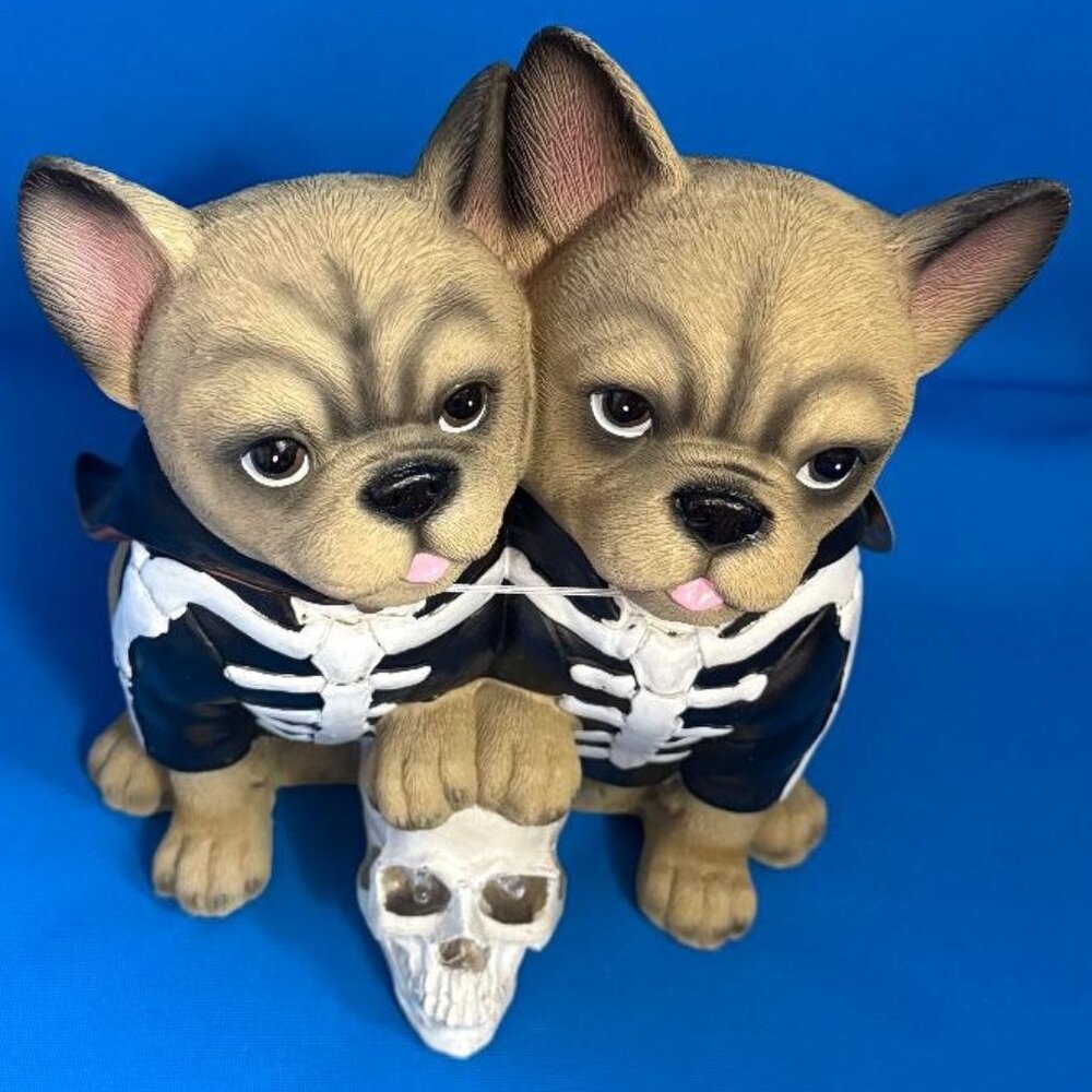BRAND NEW FRENCHIE FRENCH BULLDOG LIGHT UP HALLOWEEN DECOR / DECORATION / STATUE - Picture 4 of 16